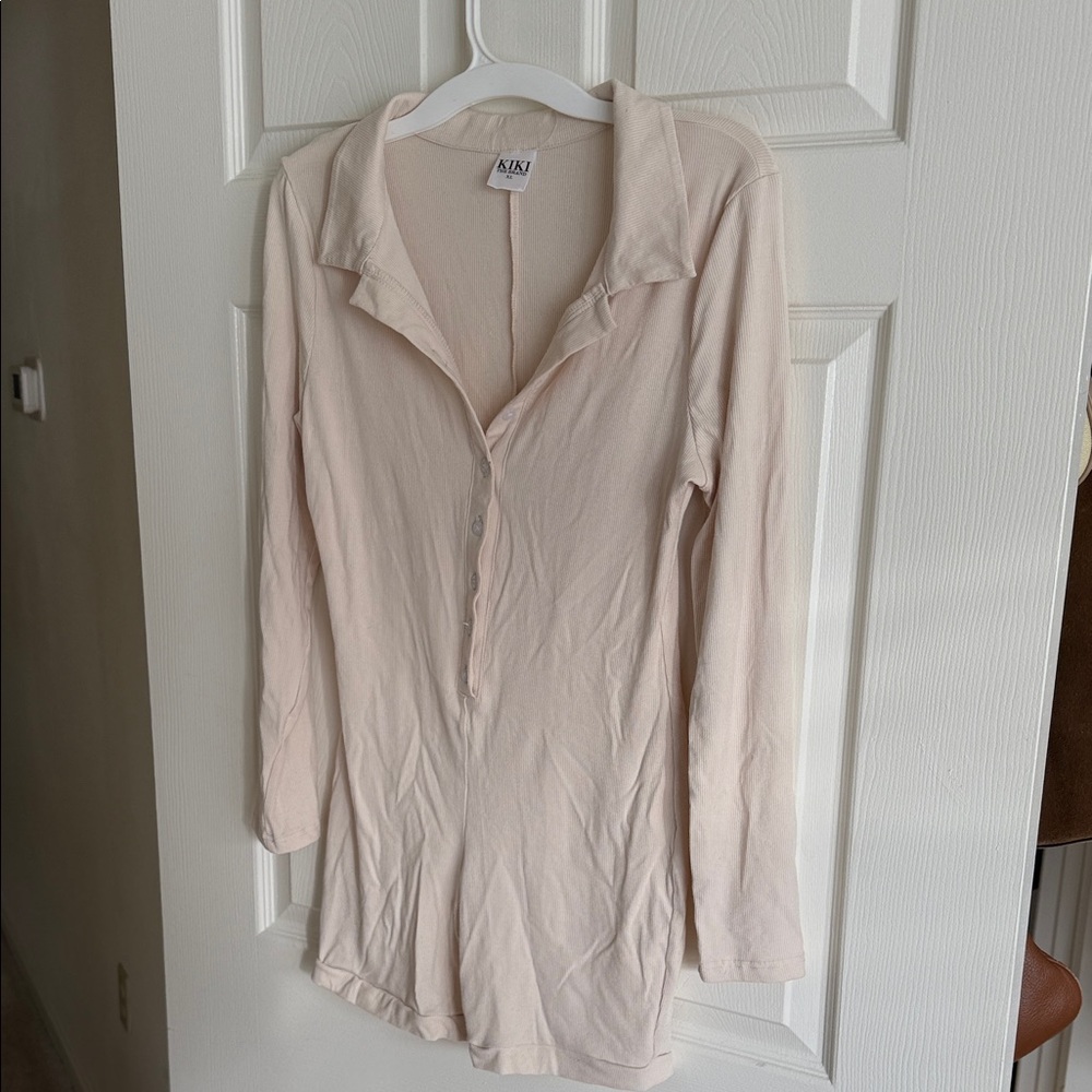 Cream Long Sleeve Bodysuit